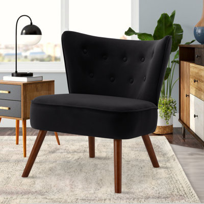 72cm W Velvet Upholstered Armchairs & Accent Chairs with Solid Wood Legs