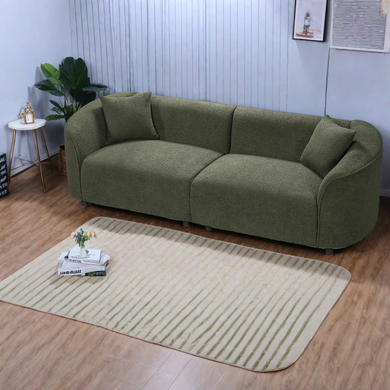 Canapés courbés et confortables, 87,5 pouces Boucle Modern Contemporary Home