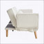 Canapé-lit futon réglable de 72,8 po, canapé-lit avec fauteuil inclinable, petit canapé pour le salon et la chambre à coucher, beige-992045752