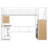 Metal Loft Bed with Built-in Work Station, Wardrobe, Storage Staircase and LED-632862071