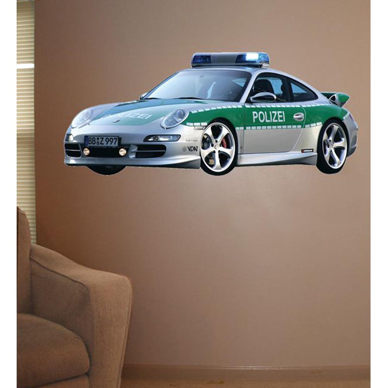 Adhésif décoratif voiture de police II, H 10 po x l 24 po