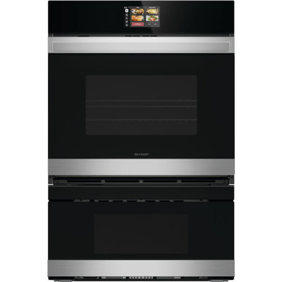 Sharp 29.940 5 Cubic Feet Smart Electric Convection Oven / Microwave Combination with Soft Close Door