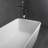 67 Inch Freestanding Solid Surface Soaking Bathtub
