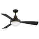 Burghard 50'' 3 Blade Ceiling Fan with LED Light Kit