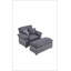 Canapé simple en velours côtelé de 56,3 pouces avec 2 coussins décoratifs et un repose-pieds, canapé confortable et profond pour le salon-205804604