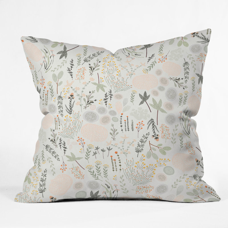 Coussin décoratif iveta abolina floral goody, 16 po x 1 po, Brun