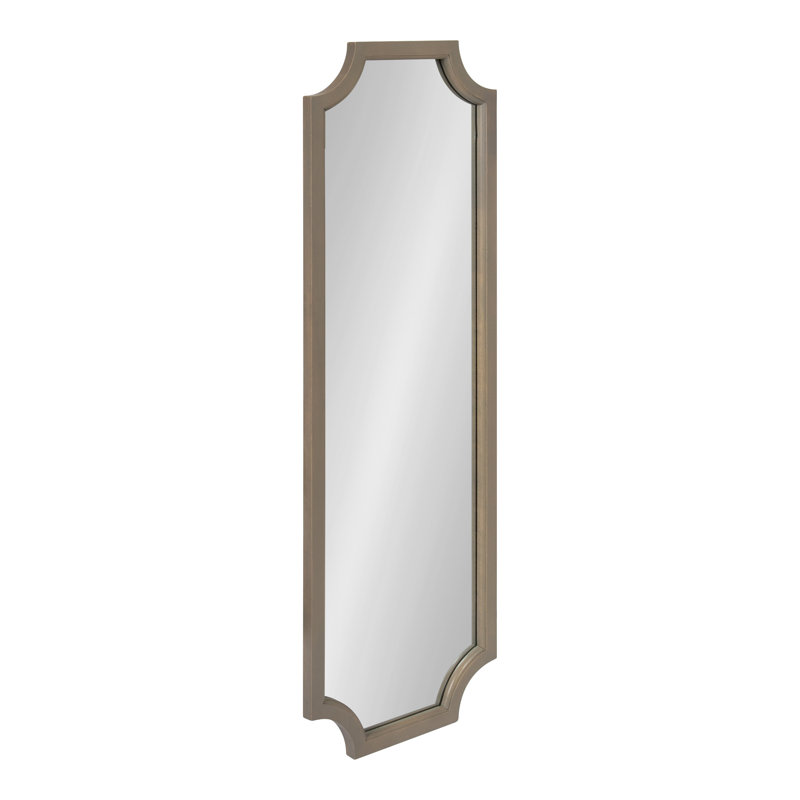 Miroir d'appoint Mertztown Glam, Gris foncé, 48 po x 16 po