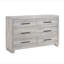 Mobilier de chambre à coucher contemporain en bois de style contemporain avec commode à six tiroirs gris moderne