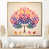 Toile avec cadre flottant or