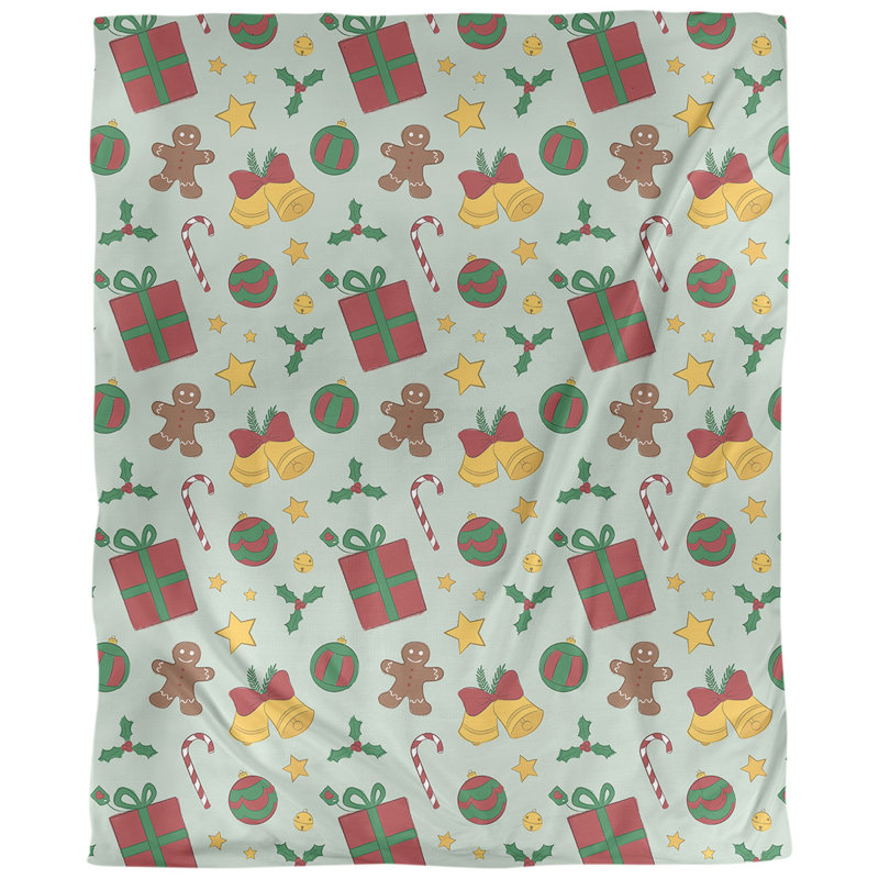 Tissu de décoration christmas, Vert, L 58 po x l 36 po, Sergé de coton