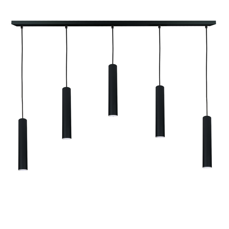 Svala - Light Matte Black Cylinder Pendant, 5