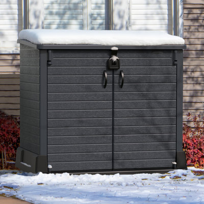 4 ft. 3 in. W x 2 ft. 5 in. D Plastic Horizontal Garbage Shed
