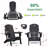 Set Of 2 Folding Outdoor Adirondack Chair And Table Set