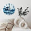 Horloge murale artistique Blue Wave