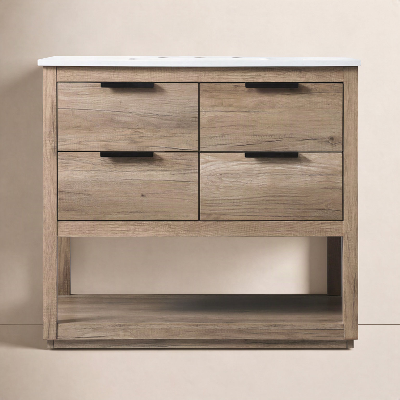 Felicity 36'' Single Bathroom Vanity, Natural Oak