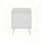 Table d'appoint avec 2 tiroirs - stratifié blanc, H 24 po-366910150