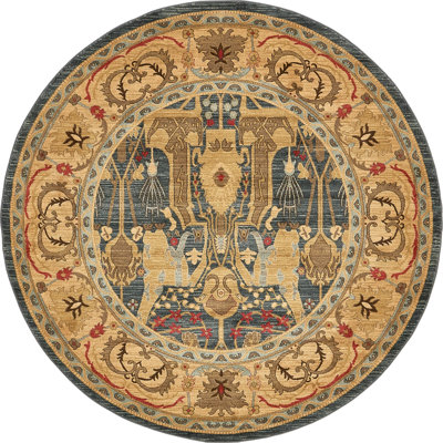 Tapis bleu / jaune Lerma