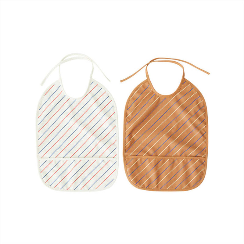 Bib Striped, White/Orange