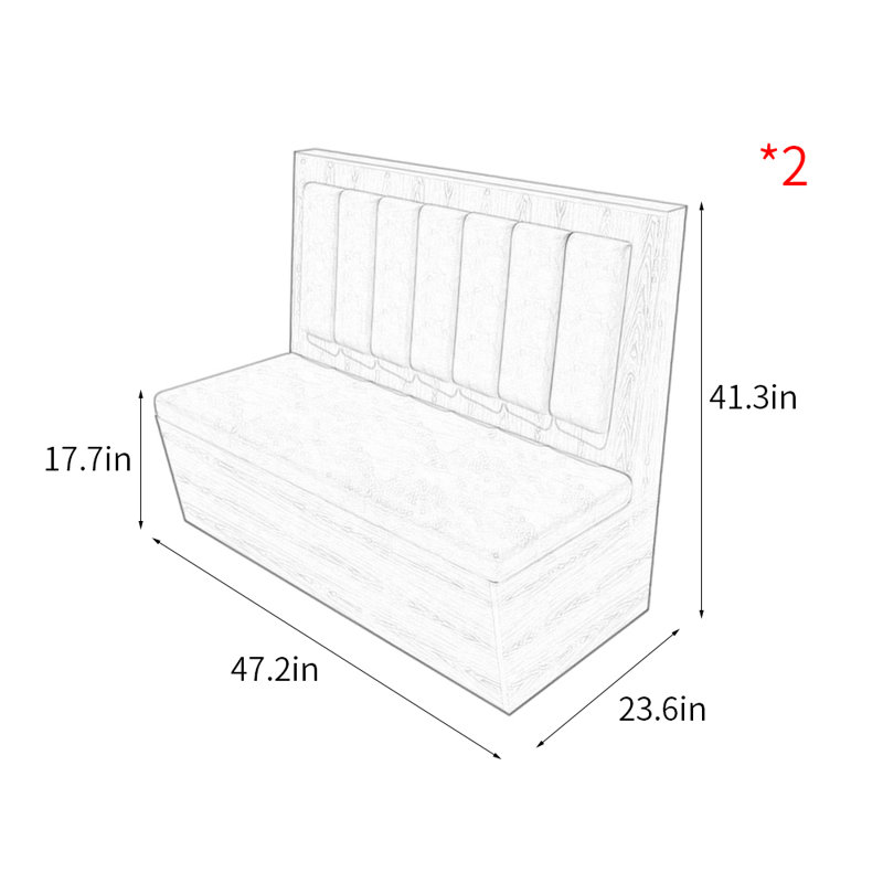Banc de rangement Elegant Simple Leisure Cafe, Bleu / rose