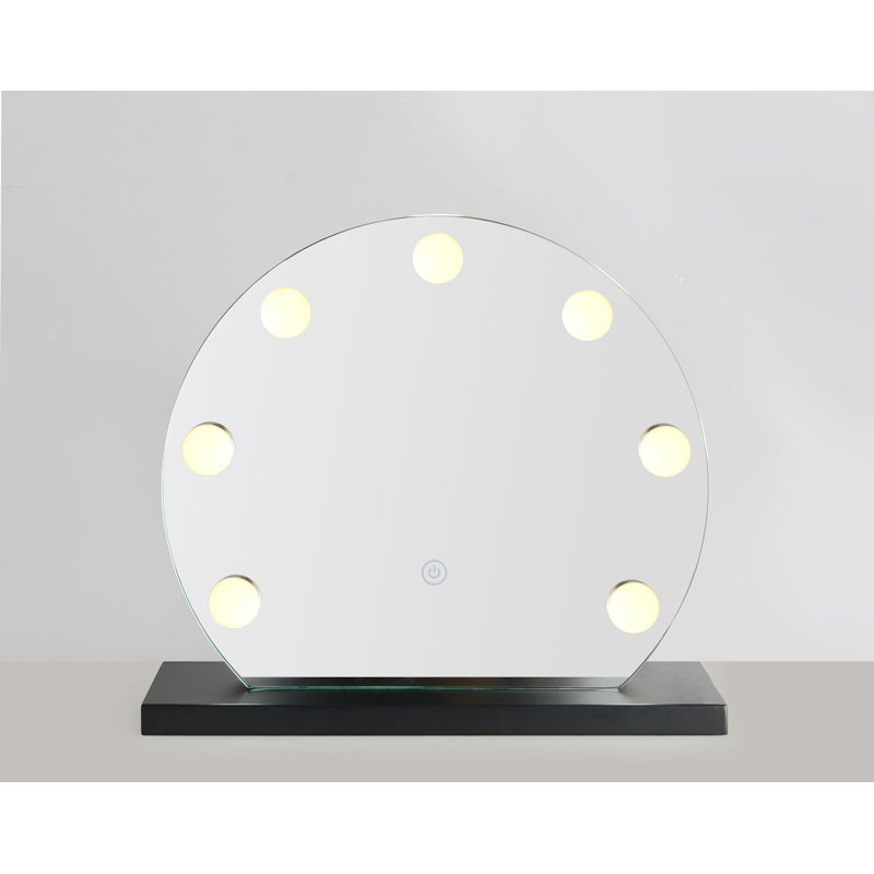 Miroir de salle de bain/meuble-lavabo biseauté Syn, Noir