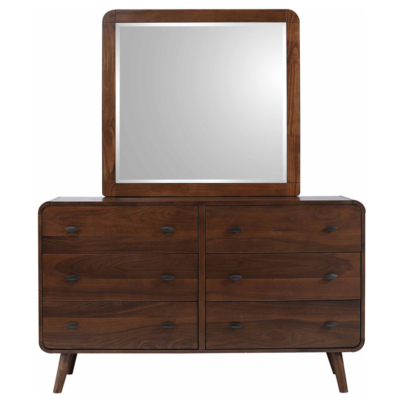 Commode 6 tiroirs avec miroir Kegan