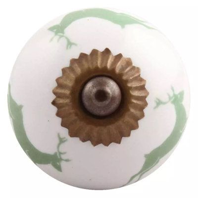 Set of 6 Green Reindeer Knobs