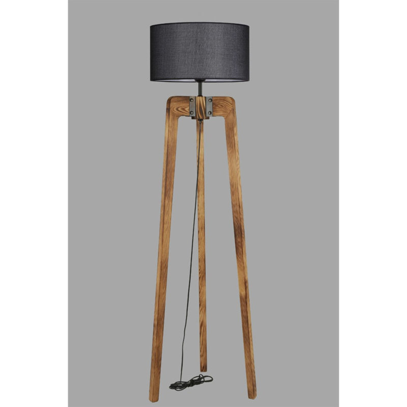 Lampe trépied 67 po Claycomb, Noir