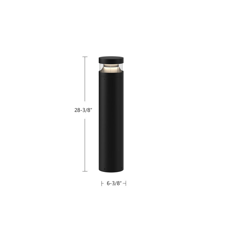 Windermere LED Bollard Light, 28.38" H x 6.38" W x 6.38" D