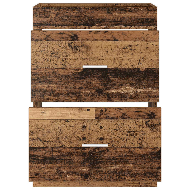 56cm Bathroom Vanity Base Only, Old Wood