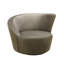 Fauteuil demi-tonneau pivotant en velours 93,98 cm de large Vicenza-70404060
