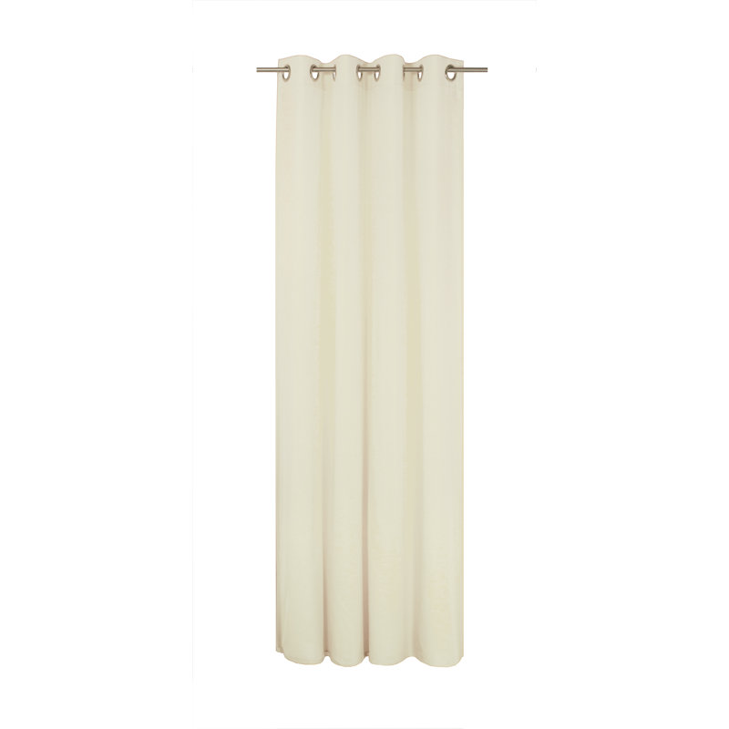 Peck Eyelet Room Darkening Single Curtain, 142cm Width x 255cm Drop, Cream