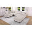 Canapé modulaire en U avec repose-pieds 111,8 po - rembourré en chenille, design moderne-216848501