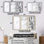 «Black and White Wild Bamboo V», ensemble de reproductions d'art mural en bambou-107738926-107738931