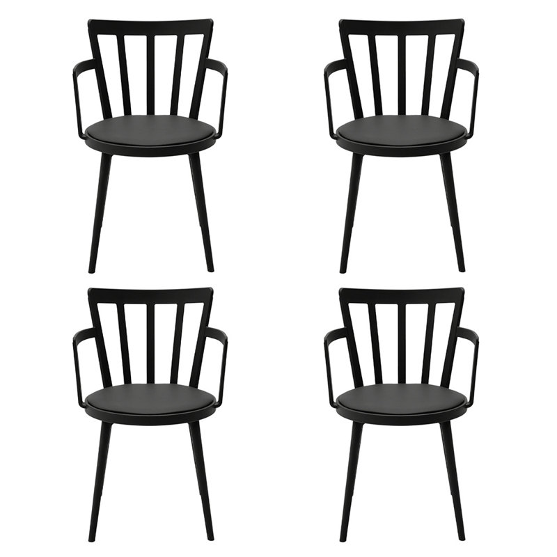 Bavaria 40cm H Armchairs Upholstered Dining Chairs, Black