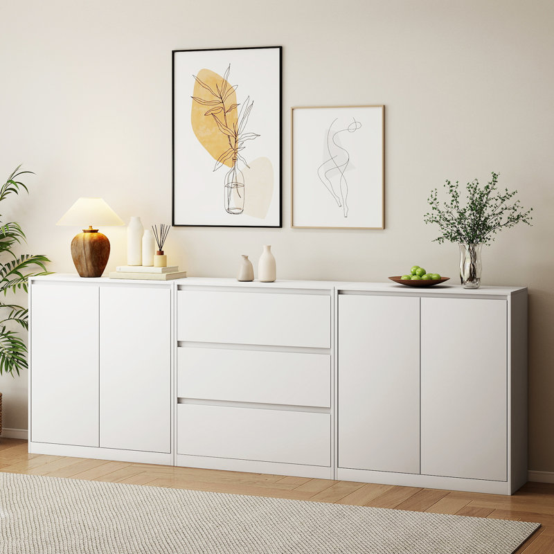 Armoire de rangement modulaire à monter soi-même, ensemble de 3 unités de rangement mixtes, Black