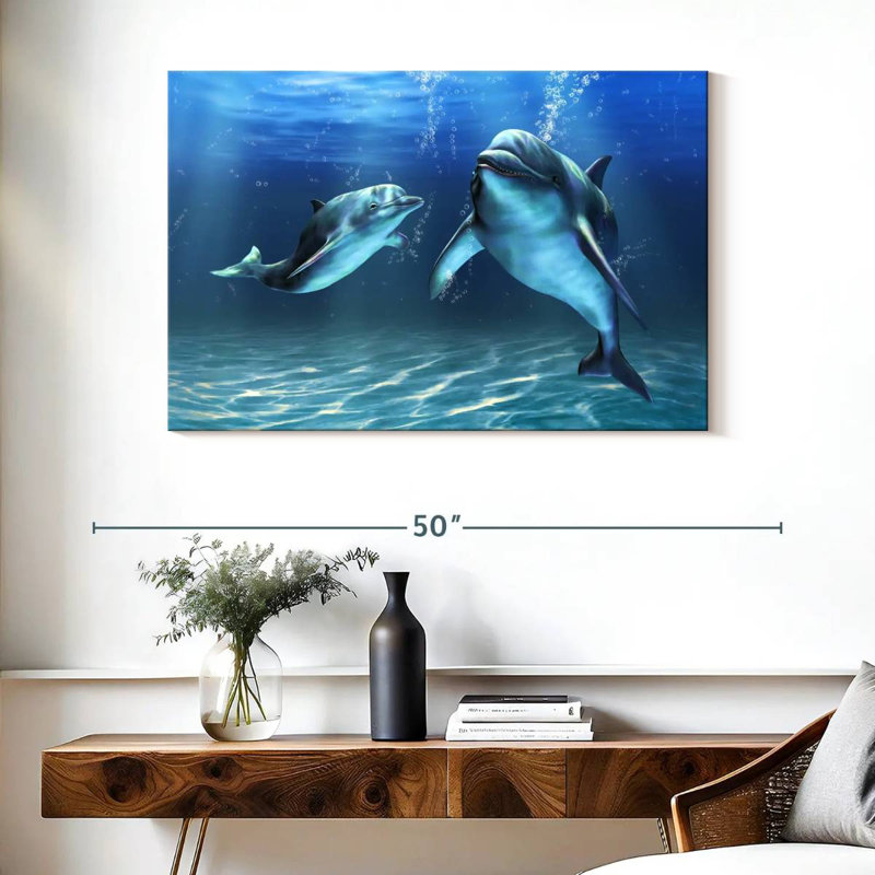 Crowle Dolphins, 26" H x 39" W