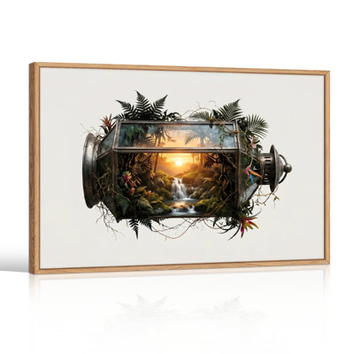 Tropical Lantern Canvas Wall Art Oil Painting Print Set Of 1