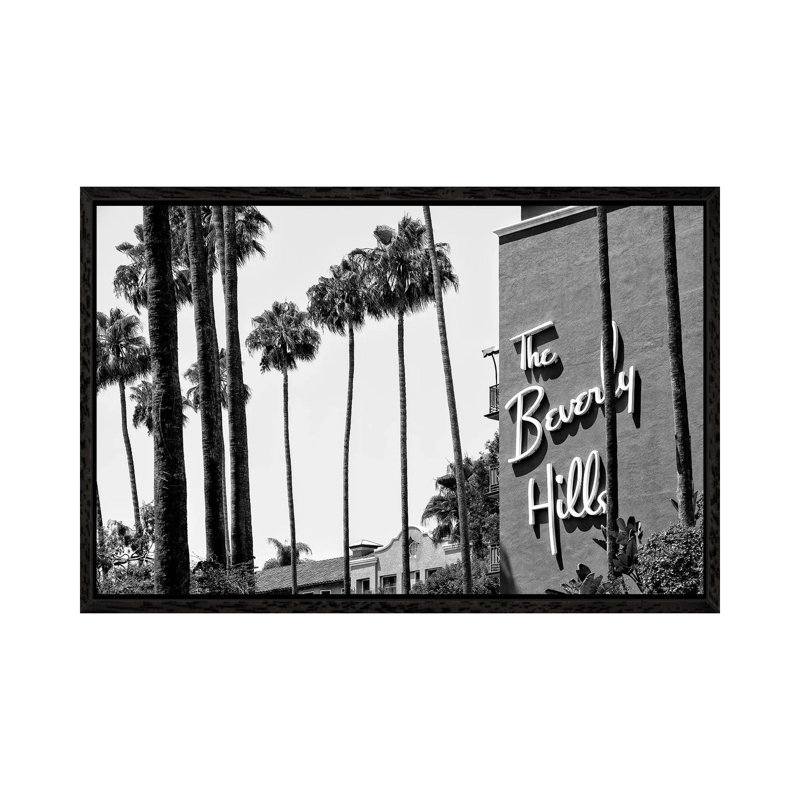 Black California Series - The Beverly Hills Hotel by Philippe Hugonnard - Print on Canvas, 66.04cm H x 101.6cm W x 3.81cm D