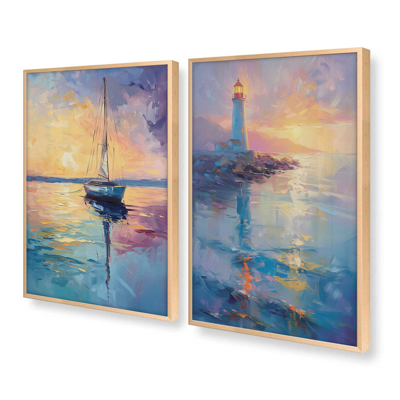 «Sunset Sail» par Golden Glow Interiors 2 - Pièces sur papier, Iris mauve, H 15 po x l 12 po