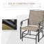 Chaise berçante d'extérieur en métal