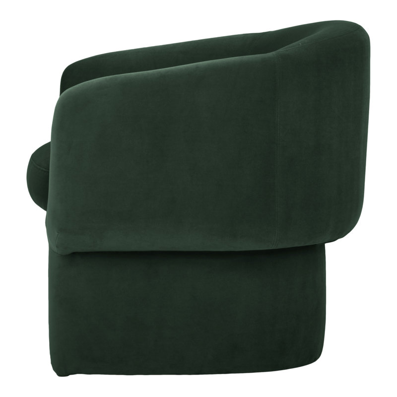 Jessie Accent Chair, Dark Green  Velvet