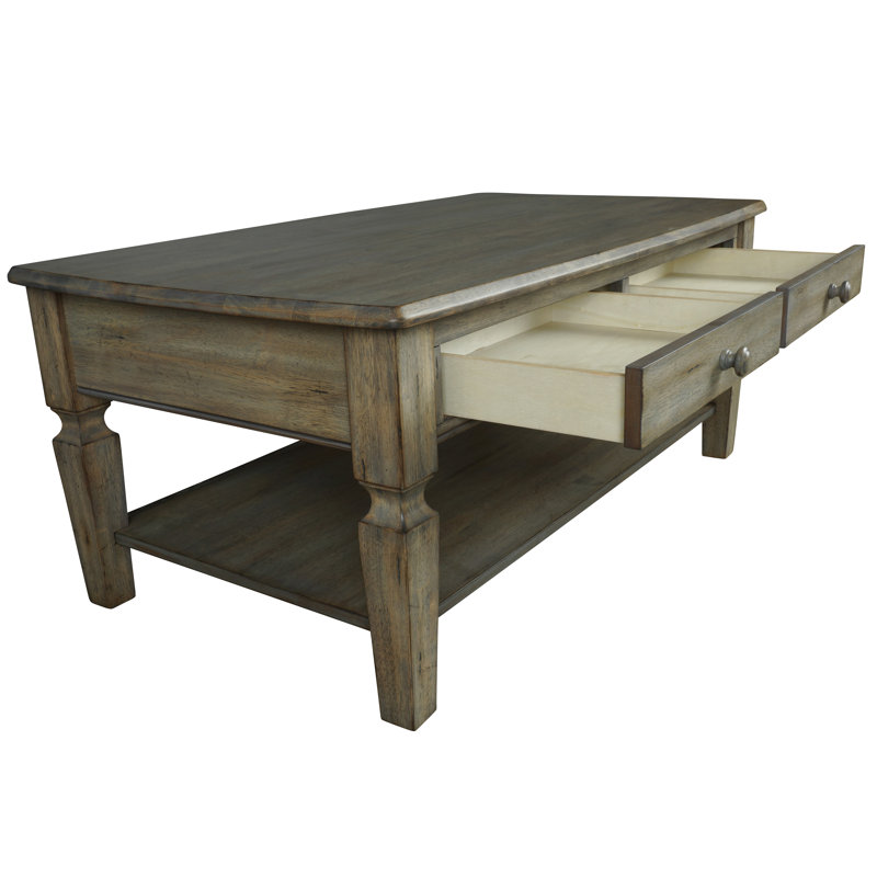 Table basse avec rangement Leta, Gris brunâtre