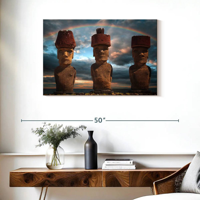 Lilie Moai Statues, 24" H x 36" W