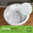 59" Freestanding Acrylic Round White Double Bathtub With Integrated Seat, Non-Slip Design-101055376