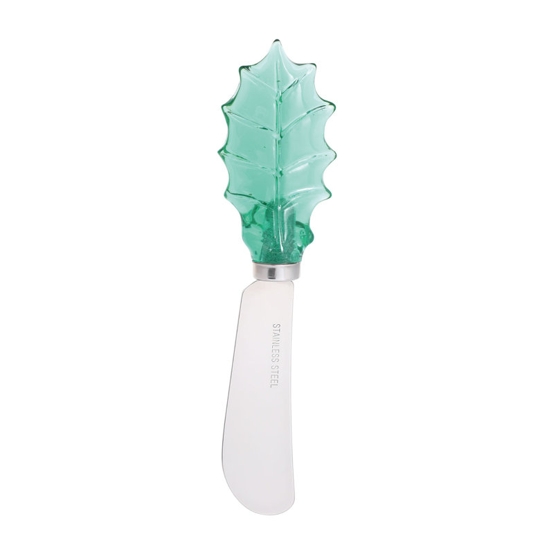 Holly Transparent Polyresin Cheese Spreader, S4