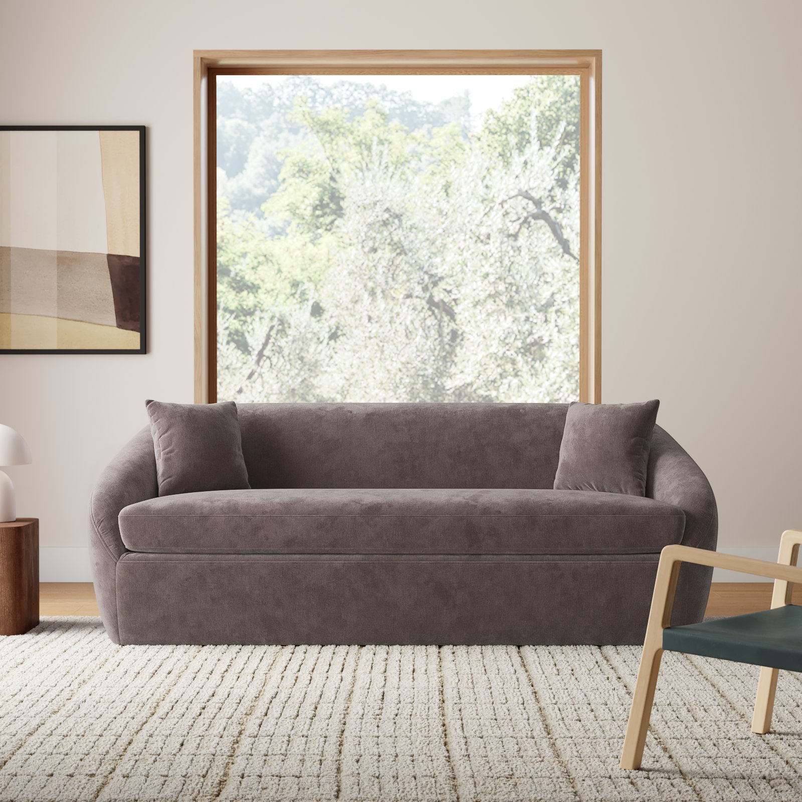 Stargazer 81'' Upholstered Sofa, Storm Performance Chenille