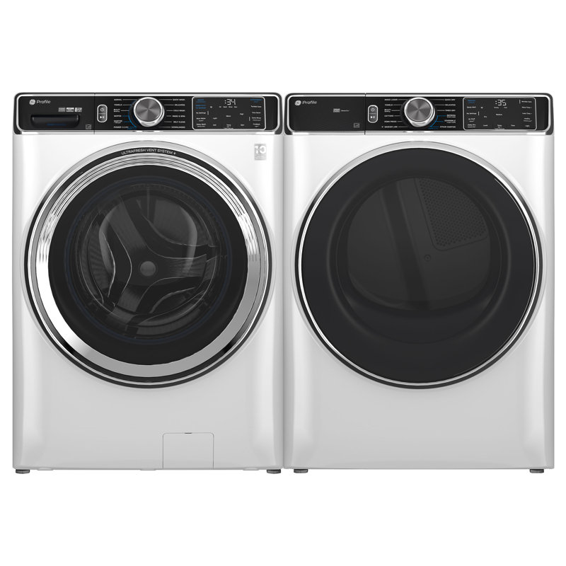 GE Profile 5.3 cu. ft. ENERGY STAR Smart Front Load Washer with UltraFresh Vent System+ with OdorBlock + 7.8 cu. ft. ENERGY STAR Smart Gas Dryer with Steam and Sanitize Cycle