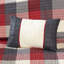 Courtepointe rouge à motif chevrons 6 pièces pour lit très grand / très grand, matériau, y compris la courtepointe, 2 taies décoratives et 3 coussins décoratifs, détails cousus à la main sur la machine, motif à chevrons imprimé