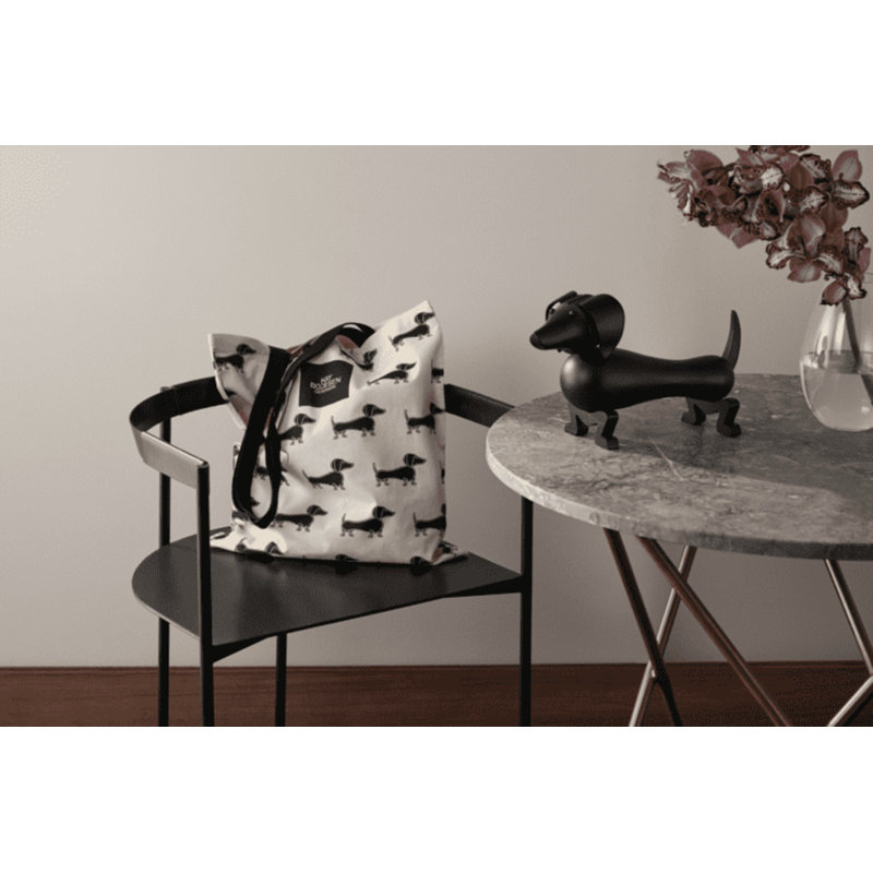 Dog Medium Dark Stained Oak, 7.70" H x 12.60" W x 7.70" D
