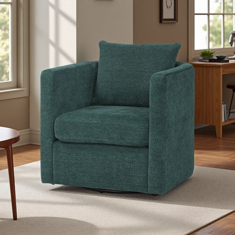 Fauteuil demi-tonneau pivotant, Peacock